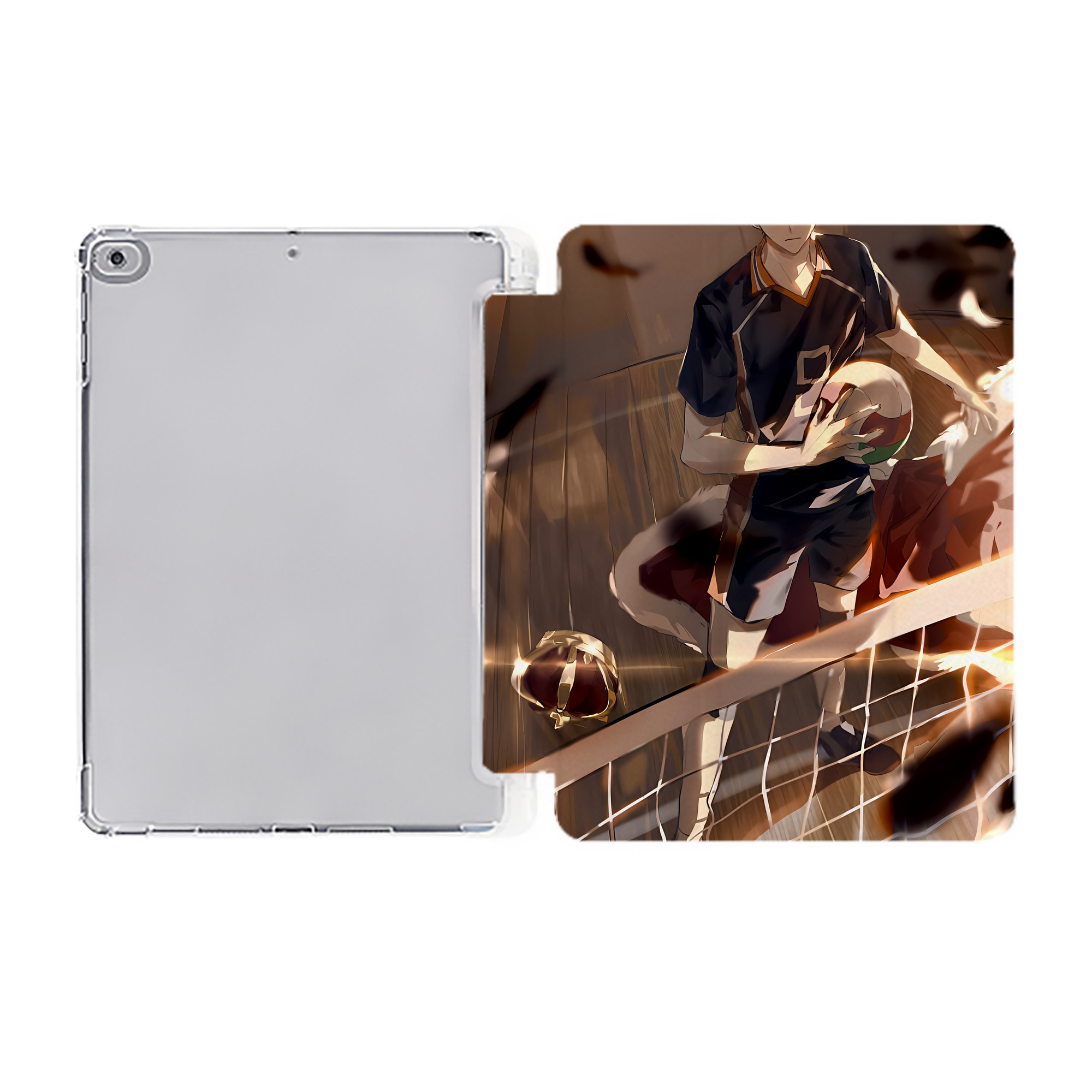 （画像用） ハイキュー!! Haikyu!! IPad ケース ペン収納付き 三つ折りスタンド PUレザー×シリコン 対応機種9.5/10.5/10.9インチ